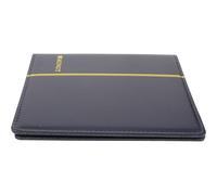 HOMSFOU Banknote and Coin Collection Album Binder with Loose-leaf Pages, Blue Money Organizer Book for Stamp and Postcard Collecting, Collector Storage Supplies and Tickets