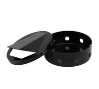 HOMSFOU Bbq Smoker Box Stainless Steel Smoking Tray for Grill with Black Sturdy Design, Resistant to Wear and Deformation, for Outdoor Bbq Smoking