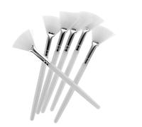 HOMSFOU Beauty Tools Facial Soft Applicator Brush 6Pcs White Long Handle for Face Mask Application and Chemical Peels