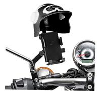 HOMSFOU Bike Phone Mount with Adjustable Sunshade Secure Grip Motorcycle Rearview Mirror Phone Holder Clamp Compatible with Smartphones for Safe Riding