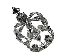 HOMSFOU Black Baroque Crown Cake Topper for Cake Decoration, Wear Resistant Alloy Material with Elegant European Style, for Beauty Pageant and Birthday Party Decorations