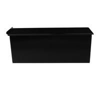 HOMSFOU Black Rectangular Loaf Pan with Lid for Even Home Baking | Stainless Steel Metal Build, Bottom Holes, Non-stick Finish, for Cornbread and Meatloaf Use