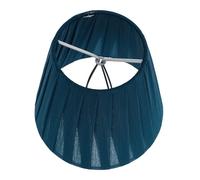 HOMSFOU Blue Cloth Art Lampshade for Home Decor Simple Durable Light Cover with Soft Warm Glow Eye Protection Fabric Lamp Cover for Bedroom Table and Ceiling Lights