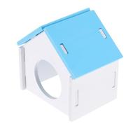 HOMSFOU Blue Pvc Small Pet House for Hamsters and Little Mice with Long Serving Life and Sturdy Design, Hedgehog Sleeping House and Hamster Hideout