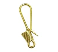 HOMSFOU Brass Keyring Hook with Pure Copper Material, Safe and Practical Keychain Buckle for DIY Handicraft Use, Simple and Unique Design in Golden Colour