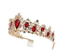 HOMSFOU Bridal Tiara Firm Hold and Will Not Pull Hair for Wedding with Rhinestone and Crystal Design, Zinc Alloy Material Hair Accessory for Wedding or Performance
