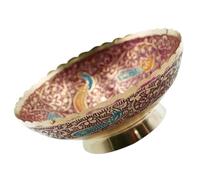 HOMSFOU Buddhist Offering Bowl Copper Vintage Retro Design for Home Shrine | Polished, Smooth round Edges, Fine Finish, for Oil or Candies, Meditation Use