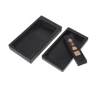 HOMSFOU Calligraphy Inkstone Set Chinese Inkstone Calligraphy Stone Ink Block for Writing Handmade