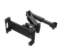 HOMSFOU Car Backseat Phone Holder Adjustable Headrest Mount Plastic Black Stretchable Multiangle Adjustment Easy Installation Rear Seat Phone Stand