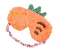 HOMSFOU Carrot Plush Sleep Eye Mask Soft Supple Sleeping Blindfold Adorable Eye Cover for Relaxation and Travel Cute Easter Fruit Series for Women and Men