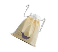 HOMSFOU Cartoon Drawstring Storage Bag Large Light Yellow Multi-purpose Pouch for Gym Travel Camping and Organizing Clothes Makeup Toys and Toiletries