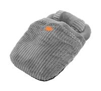 HOMSFOU Cat Nest Plush Thickened Grey Indoor Warm Cozy Bed for Kitten Winter
