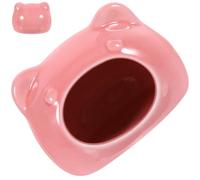 HOMSFOU Ceramic Hamster Hideout Small Pink Hamster House Decorative Sleeping Nest Suitable for Guinea Pigs and Chinchillas Pet Hideaway for Summer Bedding