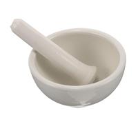 HOMSFOU Ceramic Household Grinding Bowl and Pestle for Spices Medicine and Pills Small Kitchen Grinder for Food Preparation and Pharmacy Use