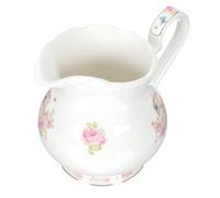 HOMSFOU Ceramic Milk Kettle Creamer Pitcher 180ml with Handle Small Coffee Syrup Jug Porcelain Milk Container for Home and Coffee Serving