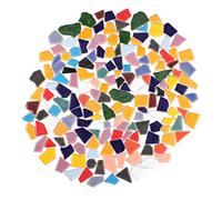 HOMSFOU Ceramic Mosaic Tiles 200G DIY Craft Assortment for Home Garden Decoration and Art Projects Small Irregular Pieces for Creative DIY