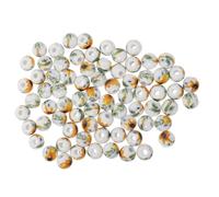 HOMSFOU Ceramic Round Beads Chic and Stylish Accessories 100pcs Assorted Colour with Smooth Hole for Crafting Unique Designs for Easy to Use Jewelry Making and Anklets
