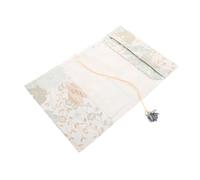 HOMSFOU Chic Fabric Book Cover Protector Vintage Style Book Sleeve with Unique Floral Design for Textbook Decoration and Daily Use for Travel and Class Organization