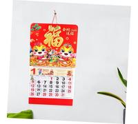 HOMSFOU Chinese Lunar Year Wall Calendar Hanging Planner with Feng Shui Blessings Vibrant Year Snake Decor for Home Office Family Organization and Chinese Celebration