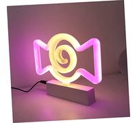 HOMSFOU Christmas LED Candy Shape Neon Light Bar Portable Desktop Decoration Lamp for Bar Ktv Party Ambiance Eye Friendly Romantic Ornament Without Battery