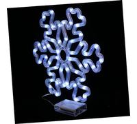 HOMSFOU Christmas Snowflake LED Modeling Light Safe White Decorative Indoor Night Lamp for Bedroom and Creative Holiday Atmosphere Enhancer Eye Catching Xmas Decor