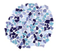 HOMSFOU Circle Vase Ceramics Mosaic Tiles Irregular Broken Porcelain Tiles Tiny Crystal Glass Mosaic Pieces for DIY Crafts Plates Picture Frame Flowerpots 200g