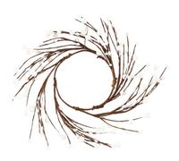 HOMSFOU Classic Candle Ring Wreath with Reusable Plastic Berry Garland, Elegant Table Decoration for Festive Holiday Season, Simple and Lovely Design for Xmas