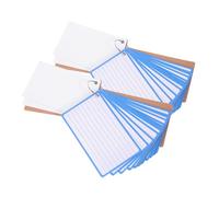 HOMSFOU Colored Lined Index Cards with Ring Binder Books Blank Flashcards for Study Water-Resistant Paper Note Cards for School Office Memo for Learning and Revision