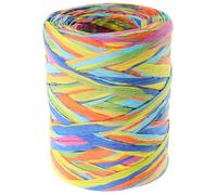 HOMSFOU Colored Raffia Paper Ribbon for DIY Crafts and Gift Wrapping 80m 6-Color Pack Decorative String for Crafting and School Projects