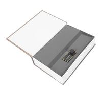 HOMSFOU Combination Metal Lock Box with Coded Lock, Vintage Book-shaped Jewelry Organizer and Sundries Storage Case for Desktop and Home Use