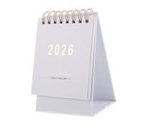 HOMSFOU Compact Standing Flip Calendar for Efficient Scheduling at Home Office School Small Tabletop Organizer with Design