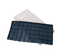 HOMSFOU Compartment Watercolor Pigment Box with Soft Leakproof Cover Eco Friendly Portable Painting Color Mixing Tray for Artists Students and Painters