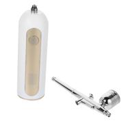 HOMSFOU Cordless Airbrush Kit with Air Compressor Display Portable Aluminum Alloy Multifunctional Spray Gun for Cake Decorating Makeup Nail Art Tattoo Painting