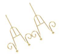 HOMSFOU Countertop Metal Tea Cup Display Stand 2Pcs with Hollow Design, Versatile Mug Rack for Coffee Shops and Home Storage