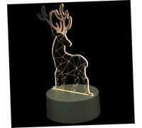 HOMSFOU Creative Deer Night Lamp Warm Yellow LED Desktop Decorative Light for Bedroom and Room Decoration Compact Space Saving Design USB Battery Powered