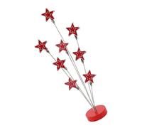 HOMSFOU Creative Red Five Pointed Star Photo Clip Holder Stand Stainless Steel Memo Clip for Weddings Birthdays Office Home Table Number Display Strong Hold Card Holder