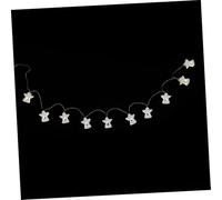 HOMSFOU Creative Wooden Angel Shape Xmas Light String Energy Saving LED Hollow Design Holiday Decoration for Indoor Outdoor Use Festive Warm Ambiance for Bedroom