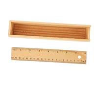 HOMSFOU Creative Wooden Pencil Box with Secret Drawer Portable Storage Case for Stationery Jewelry and Gadgets for School Students and Office Use