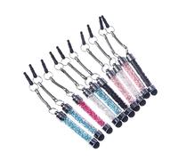 HOMSFOU Crystal Stylus Pens Slim Capacitive Diamond Stylus Pen with Acrylic Rhinestone Smooth Writing Ultra-Responsive for Phones and Tablets Assorted Colors 10Pcs