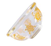 HOMSFOU Crystal Water Cup Buddhism Offering Vessel for Home Shrine Table | Synthetic Crystal Construction, Smooth Polished Surface, Auspicious Pattern, Ritual-ready Accessory for Buddhist Worship