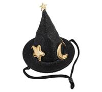 HOMSFOU Cute Black Plush Hamster Hat for Small Pets, Comfortable and Easy to Wear Mini Headwear, Halloween Costume Accessory for Festive Season Photos and Parties