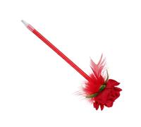 HOMSFOU Decorative Gel Ink Pen with Artificial Rose Design Elegant Floral Ballpoint for Home Office Decoration for Mother's Day Birthdays and Special Occasions