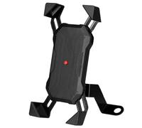 HOMSFOU Degree Rotating Motorcycle Phone Holder for 3.5-7 Inch Phones and Tablets, Adjustable PC Material Navigator Bracket with Secure Fit for Rearview Mirror Holes to 1cm Diameter