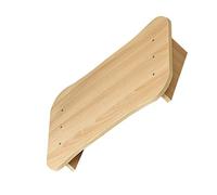 HOMSFOU Desk Footrest Tilted Design Wooden Footstool for Home Office Natural Texture Ergonomic Feet Rest for Healthy Posture Convenient Foot Support Tool