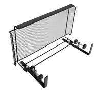 HOMSFOU Desk Metal Storage Basket Adjustable Mesh Organizer Large Capacity Under Shelf File Holder Office Document Stand