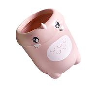 HOMSFOU Dinosaur Trash Can Cartoon Dino Decorative Waterproof Wastebasket Garbage Container Bin for Childrens Bedroom Kids Room Bathroom Kitchen Home Office Dino Birthday Party Pink, 30x22cm