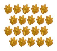 HOMSFOU Disposable Leaf Shape Dinner Napkins Paper Material 20 Sheets in Golden Colour Fall Themed Design, Adds Autumn Atmosphere and Decorative Touch for Dining Table, for Parties