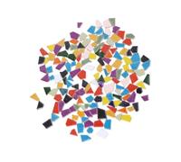 HOMSFOU DIY Handmade Irregular Ceramic Mosaic Tiles Assorted Color Crystal Stone Fragments for Crafting Photo Frames Plates Flowerpots Home Decor