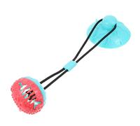 HOMSFOU Dog Suction Cup with Tpr Material, Food Dispensing Chew Ball for Teeth Cleaning, Interactive Tug and Treat for Energy Release and Self-play in Dogs