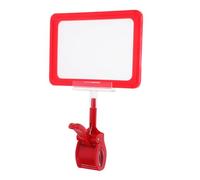 HOMSFOU Double Head Rotating Sign Holder Clamp with Powerful Dual Sided Display for Retail Stores Supermarkets Exhibitions Strong Grip for Cylindrical and Flat Objects Easy Info Update